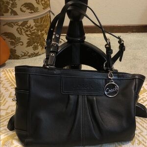 Coach Black Leather Shoulder Bag